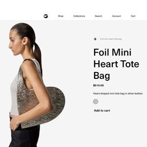 COPERNI FOIL HEART BAG